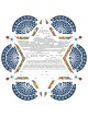 Ruth Rudin Star of David Life Cycle Personalized Ketubah